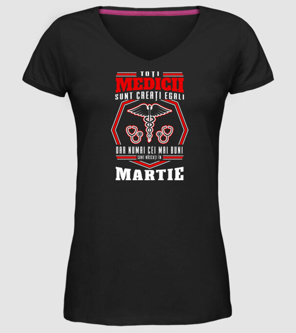 Toți Medicii sunt Creati egali martie model negru pe tricou