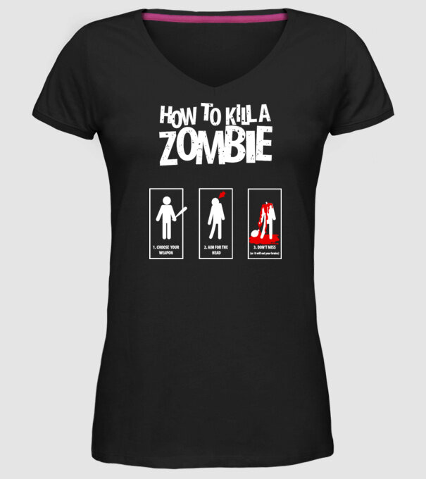 Cum să omorăm zombi model negru pe tricou