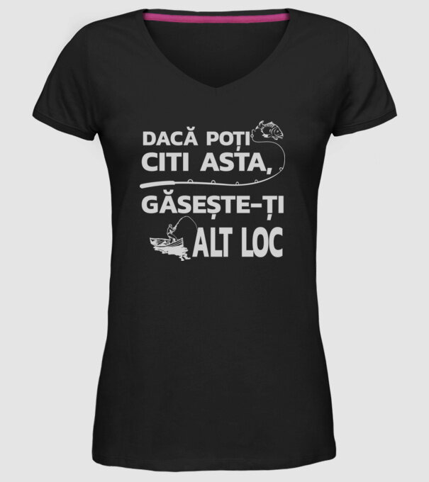 Dacă poți citi asta, găsește-ți alt loc model negru pe tricou