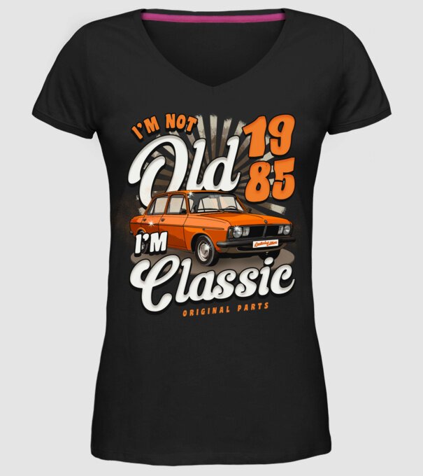DACIA 1985 model negru pe tricou