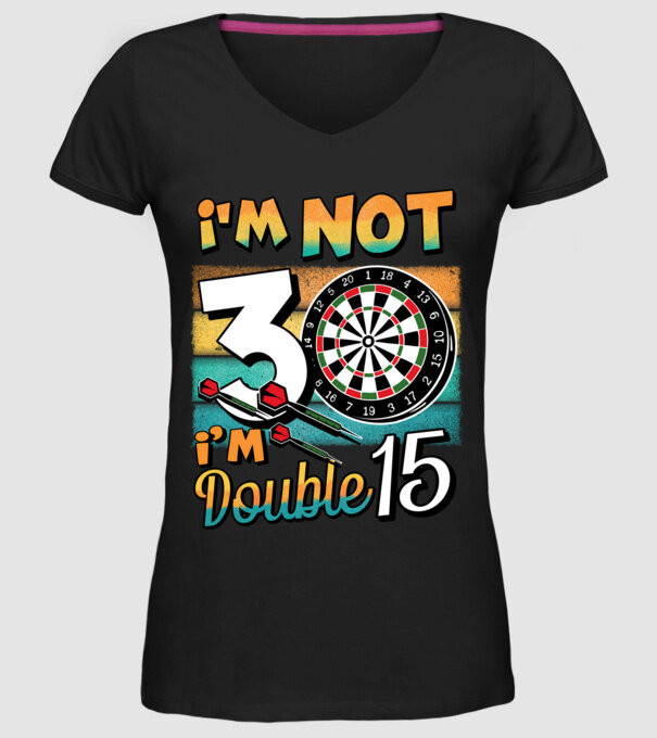 Darts Birthday 30 years old model negru pe tricou