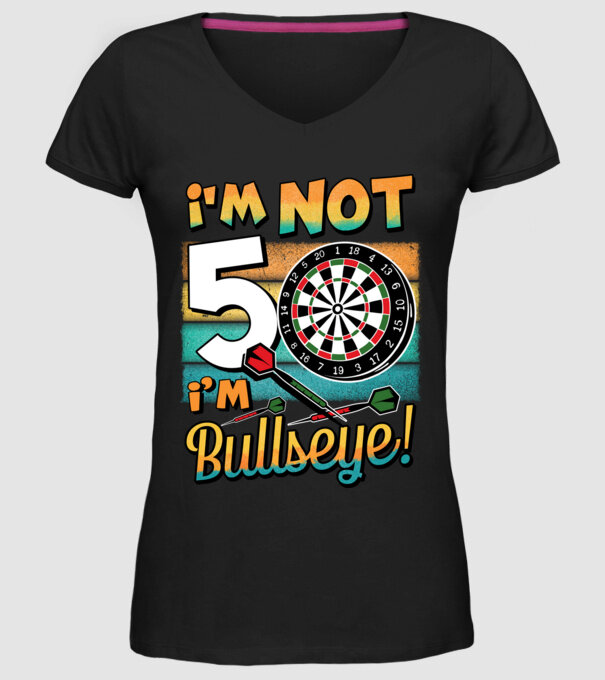 Darts Birthday 50 years old model negru pe tricou
