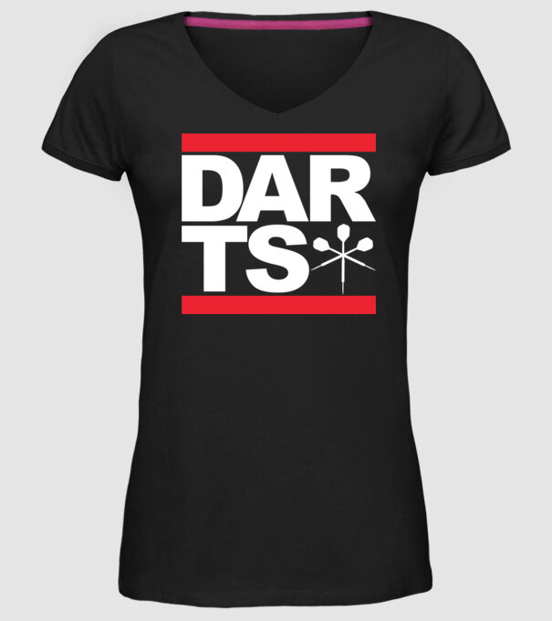Darts DMC model negru pe tricou