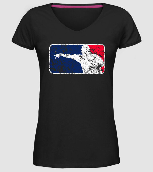 Darts League Destroy model negru pe tricou