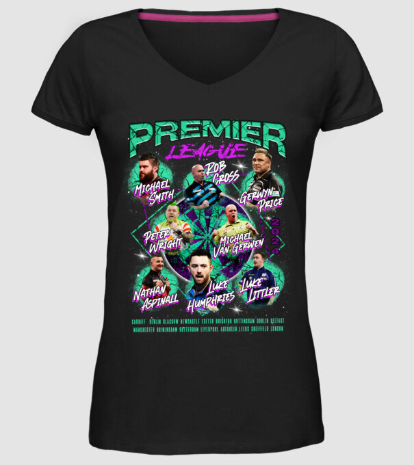 DARTS premier league 2024 model negru pe tricou