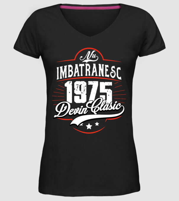 Devin Clasic - 1975 model negru pe tricou