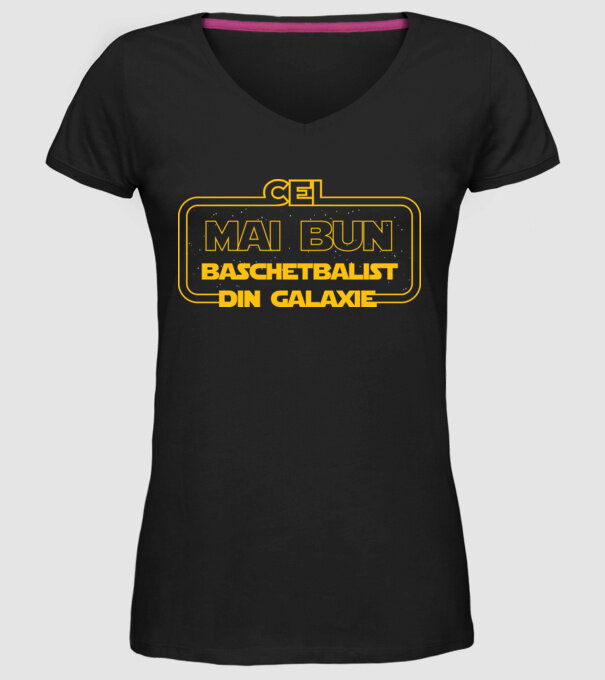 Cel mai bun baschetbalist din galaxie model negru pe tricou