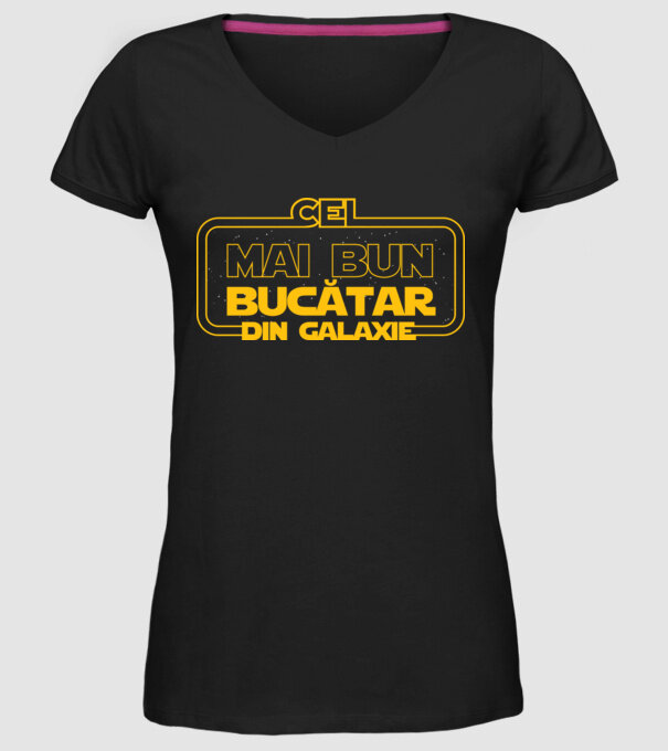 Cel mai bun bucătar din galaxie model negru pe tricou