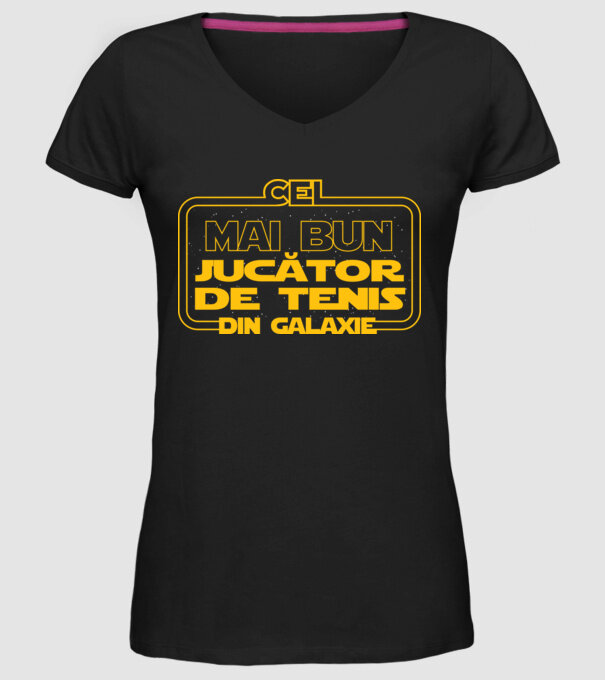 Cel mai bun jucător de tenis din galaxie model negru pe tricou