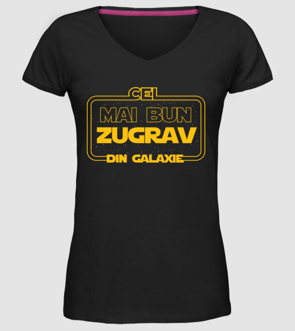 Cel mai bun zugrav din galaxie model negru pe tricou