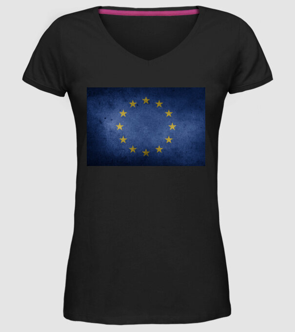 EU model negru pe tricou