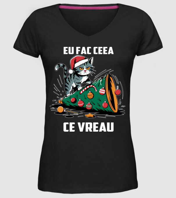 Eu fac ceea ce vreau Negru model negru pe tricou