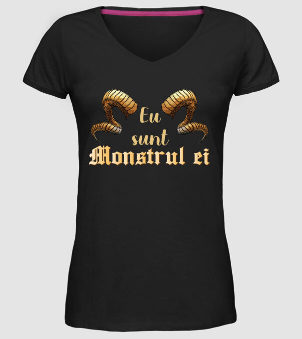 eu sunt monstrul ei model negru pe tricou
