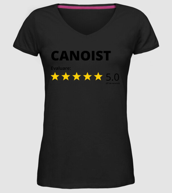 Evaluare 5 CANOIST model negru pe tricou