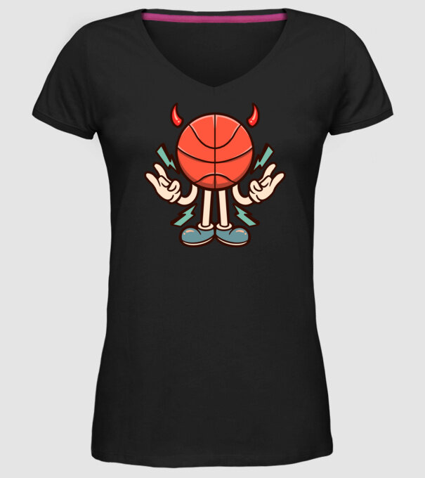 Evil basketball model negru pe tricou
