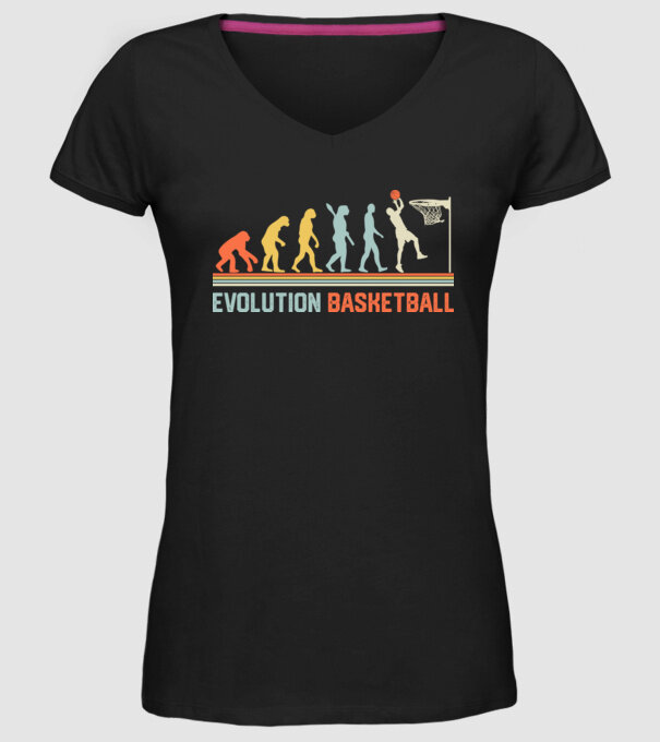 Evolution basketball model negru pe tricou