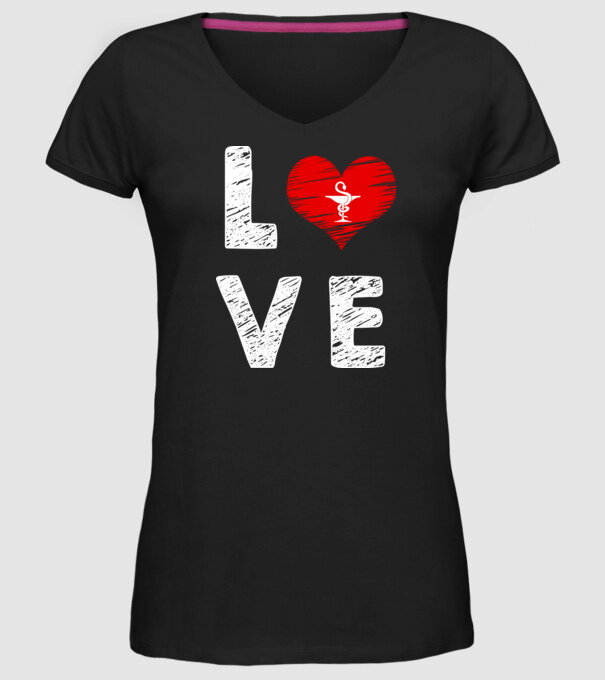 Farmacist love model negru pe tricou