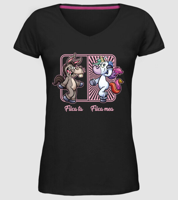 fiica ta - fiica mea model negru pe tricou