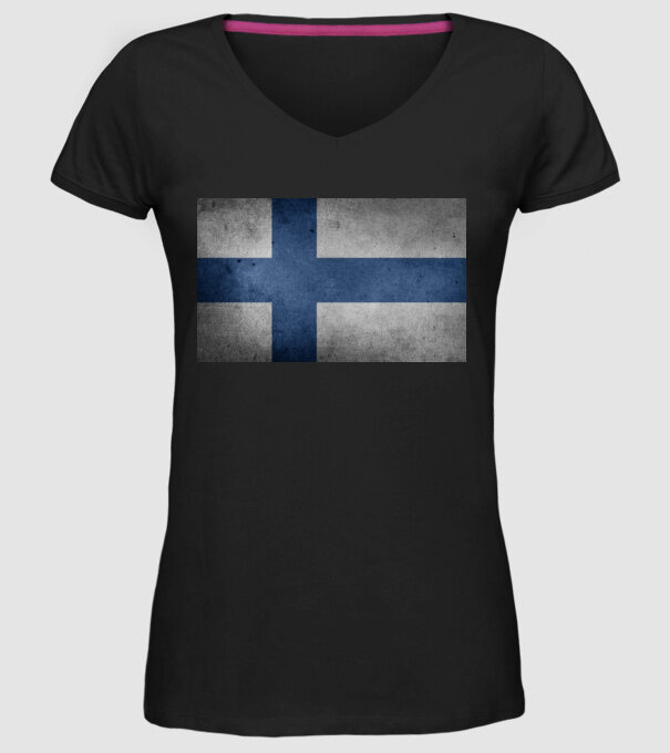FINLAND model negru pe tricou