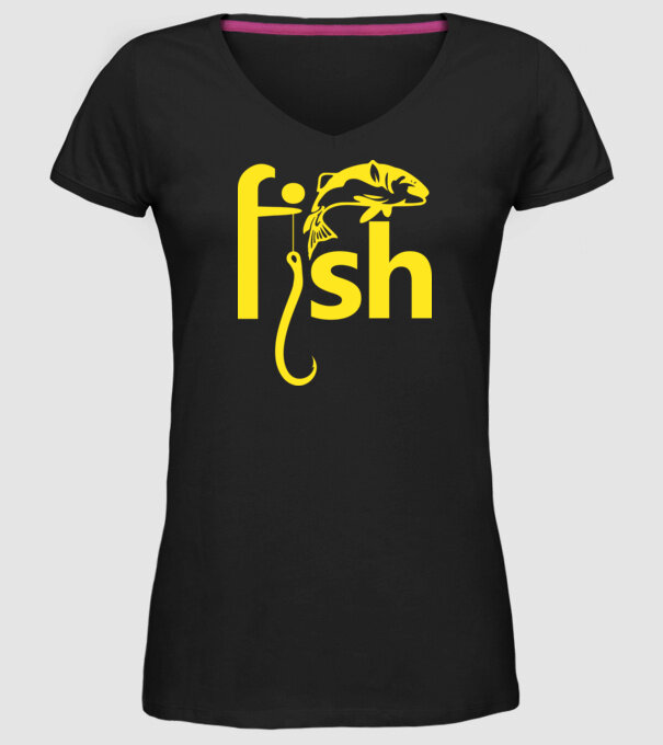 Fish model negru pe tricou