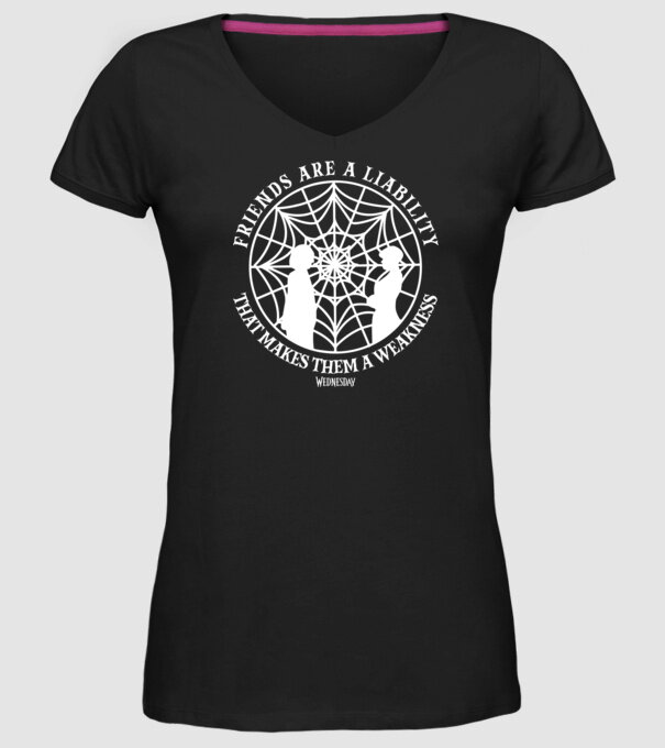 Friends are liability model negru pe tricou