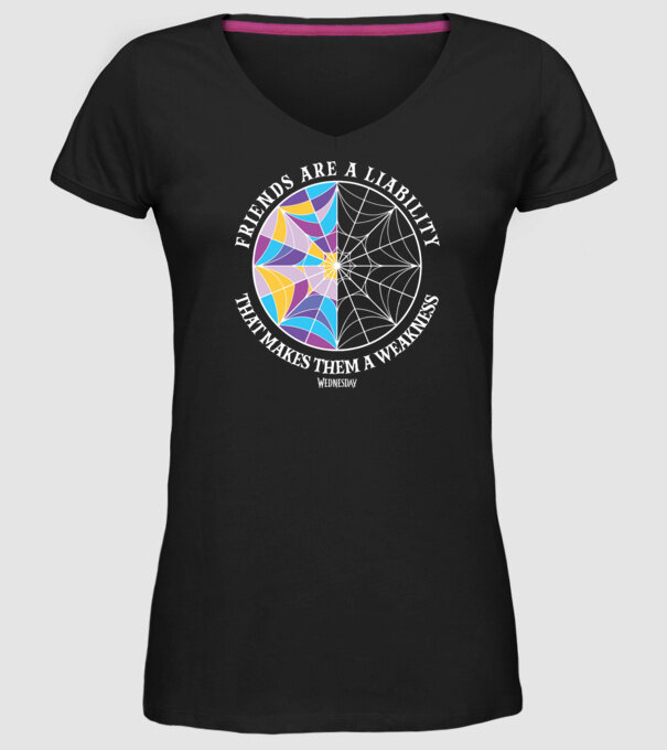 Friends are liability model negru pe tricou
