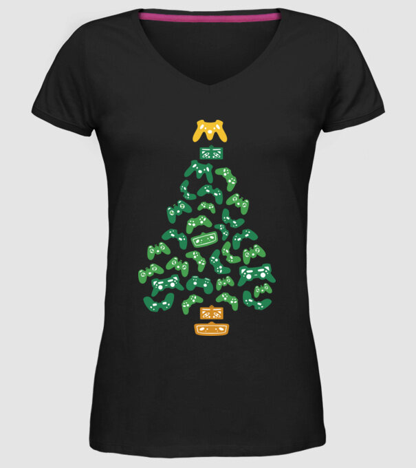 Gamer tree model negru pe tricou