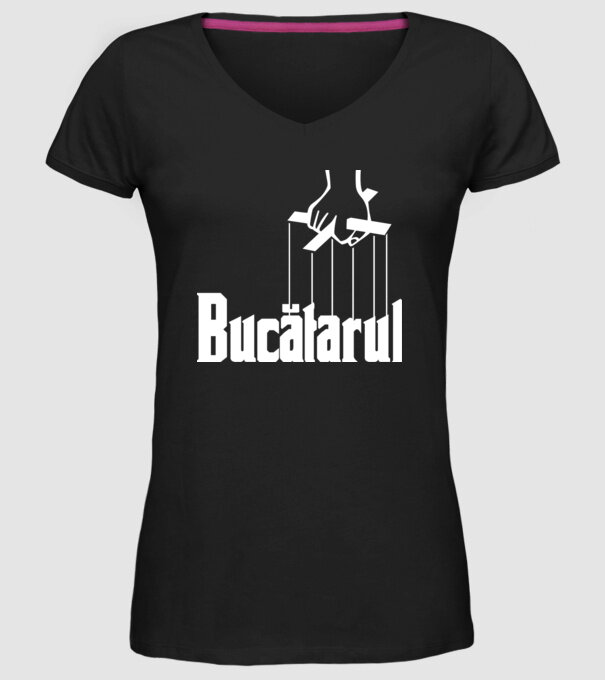Bucătarul model negru pe tricou