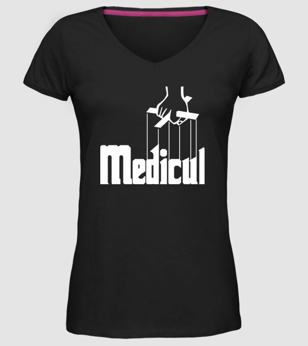Medicul model negru pe tricou