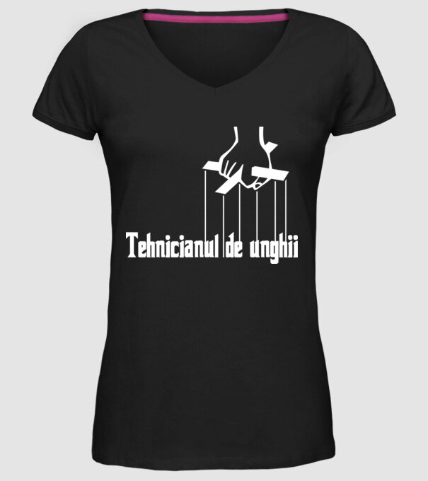 Tehnicianul de unghii model negru pe tricou