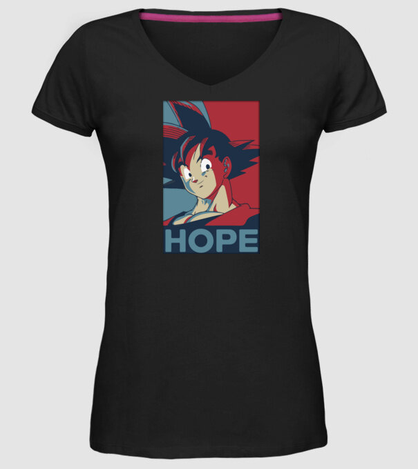 goku hope dragonball model negru pe tricou
