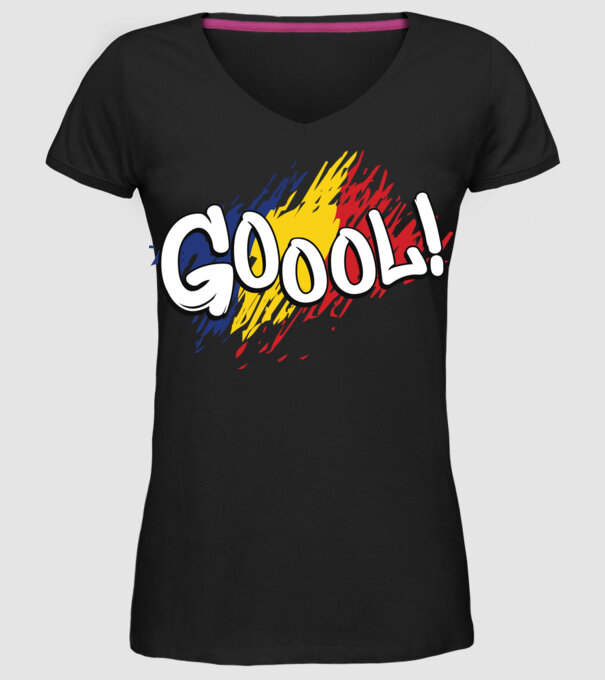 GOOOL model negru pe tricou