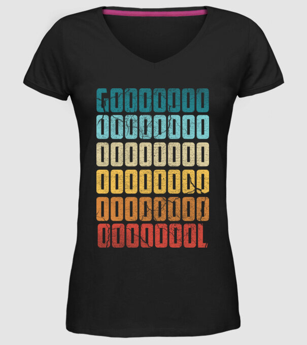 GOOOL retro model negru pe tricou