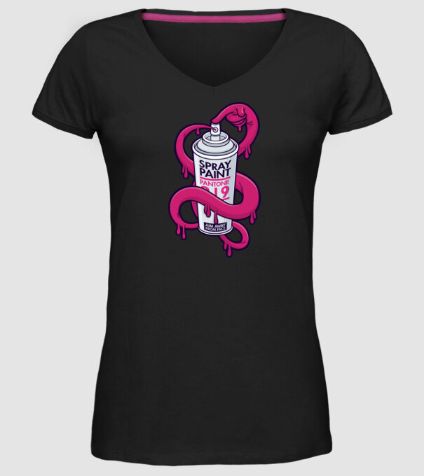 Graffiti model negru pe tricou