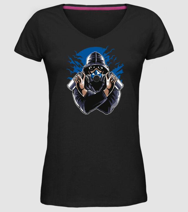 Graffiti model negru pe tricou