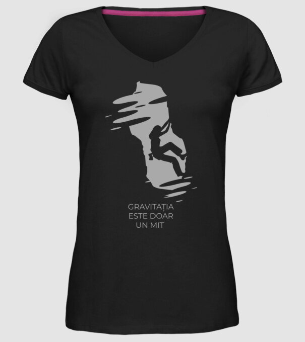 gravitația este doar un mit model negru pe tricou