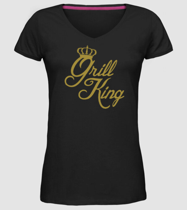 Grill King model negru pe tricou