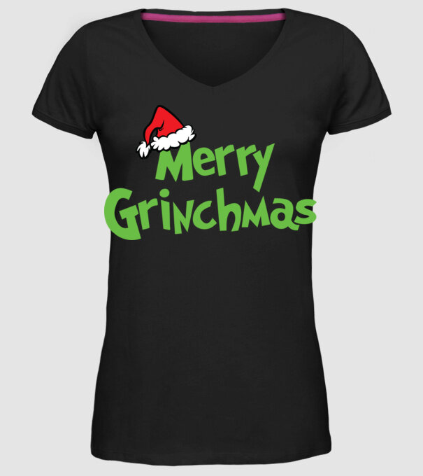 Grinchmas model negru pe tricou