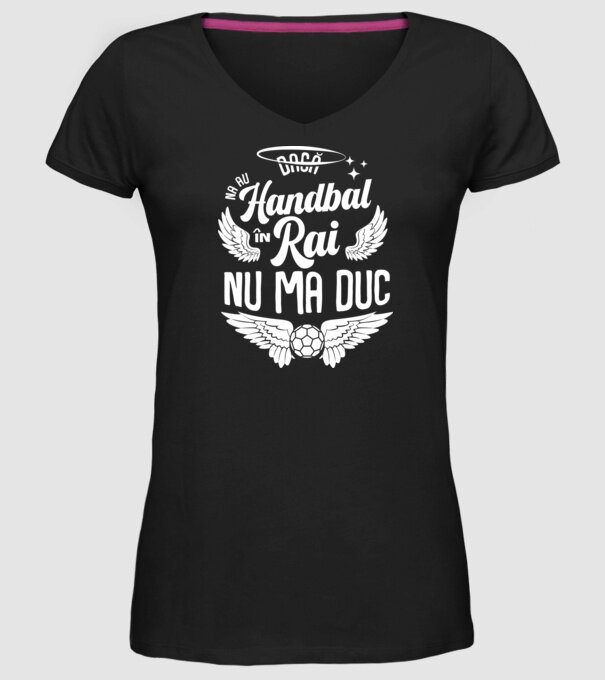 Handbal în Rai model negru pe tricou