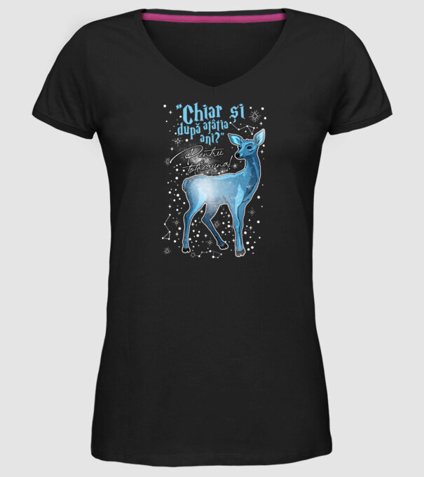 Harry Potter Valentine model negru pe tricou