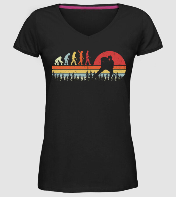 Hockey evolution model negru pe tricou