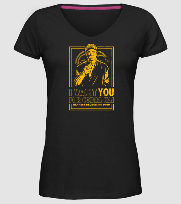 I want you cobra kai model negru pe tricou