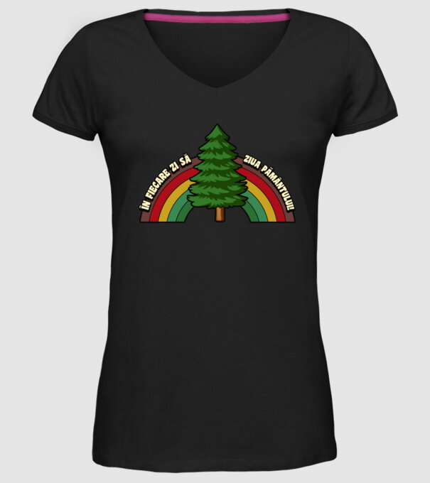 În fiecare zi - să fie Ziua Pământului! model negru pe tricou