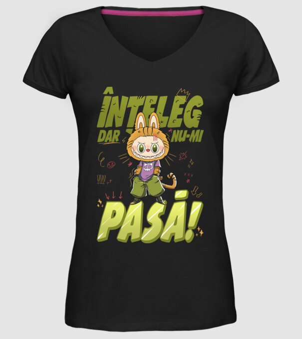 Înțeleg dar nu-mi pasă! model negru pe tricou