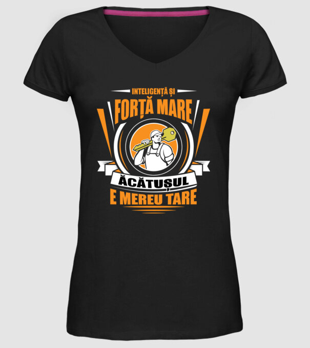 Inteligență și forță mare, lăcătușul e mereu tare model negru pe tricou
