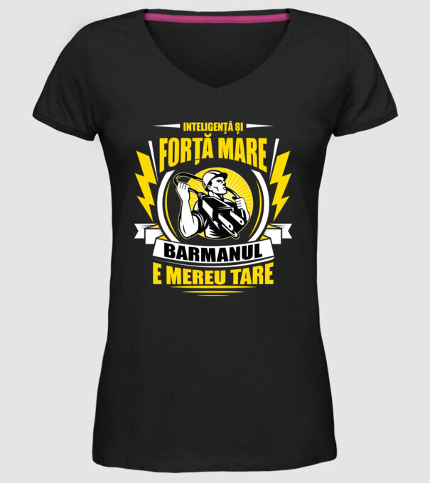 Inteligență și forță mare, electricianul e mereu tare model negru pe tricou