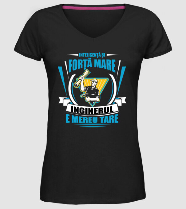 Inteligență și forță mare, inginerul e mereu tare model negru pe tricou