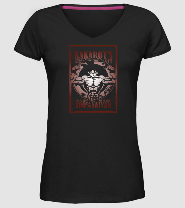 kakarots gym dragonball model negru pe tricou