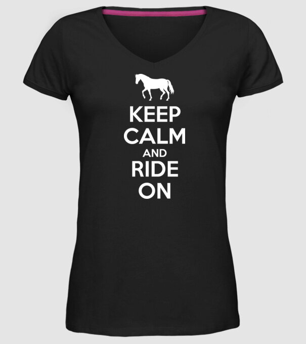 keep calm model negru pe tricou