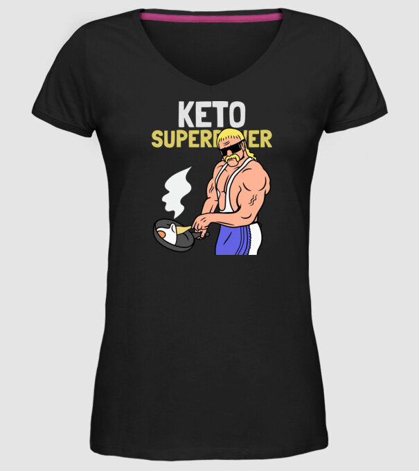 KETO SUPERPOWER model negru pe tricou